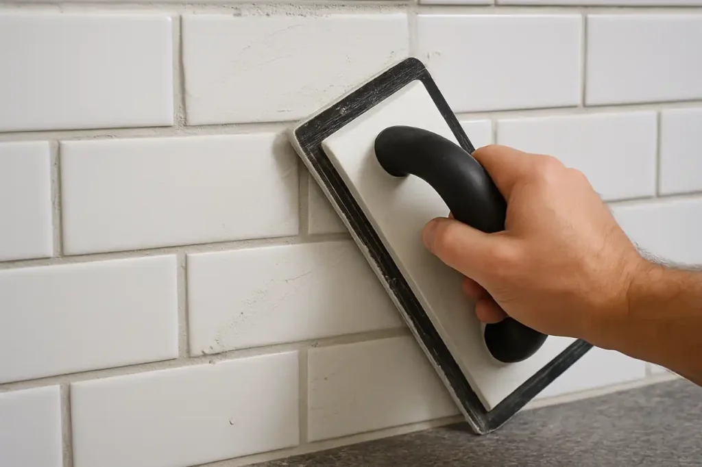 Cutting tile for a kitchen backsplash project