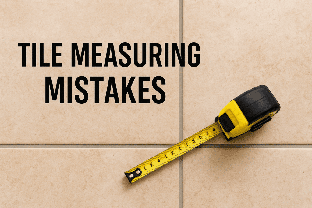 measuring a tile layout before installation