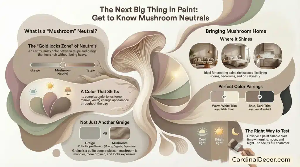 Mushroom neutrals paint colors