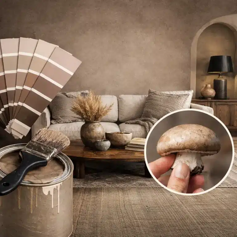 moody neutral mushroom paint colors
