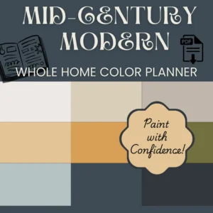 Mid Century Modern Whole Home Sherwin Williams Paint Color Palette